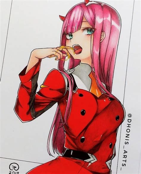 ~ Zerotwo 💕 By Dhonisarts Visit Our Website For More Anime And