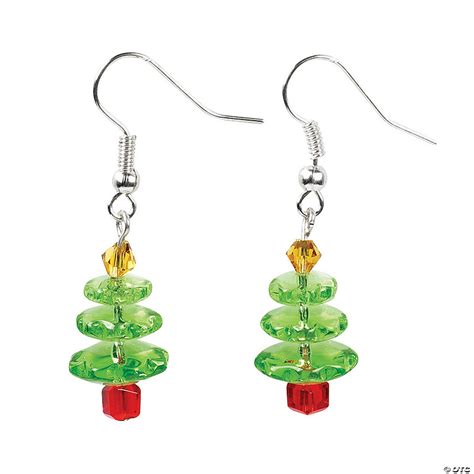 Christmas Tree Glass Earrings Craft Kit Discontinued