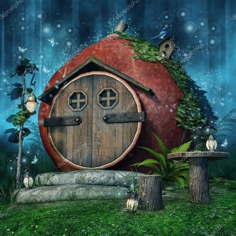 Dieses märchenhaus unbedingt besuchen,wenn man in alsfeld ist. Märchen-Haus mit Laternen — Stockfoto © FairytaleDesign ...