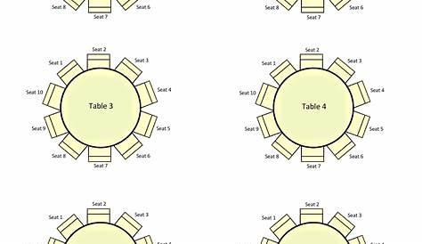 round table seating chart template