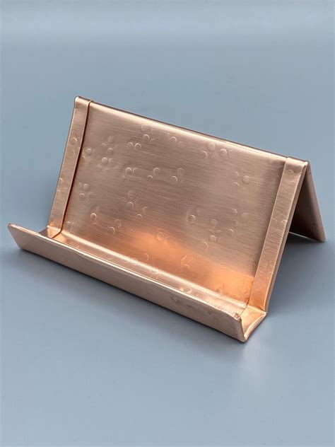 Copper Desk Accessories Business Card Holder Business Card Etsy