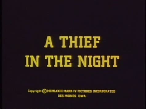 A Thief In The Night 1972