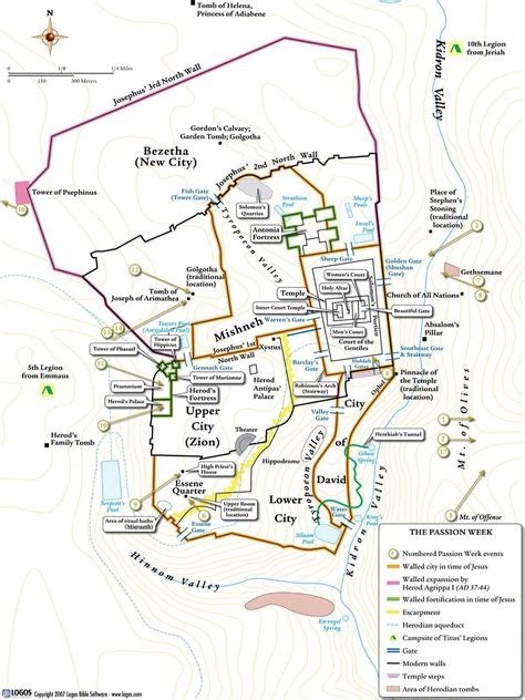 Bible Maps Jerusalem At The Time Of Jesus 33 Ad