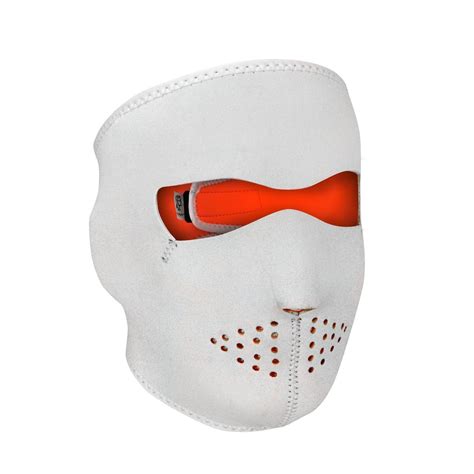 Zanheadgear Neoprene Reversible Full Face Mask Whitehigh Vis Orange