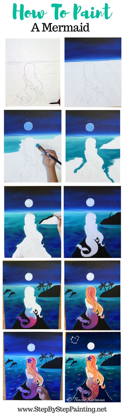 How To Paint A Mermaid Step By Step Painting Tutorial