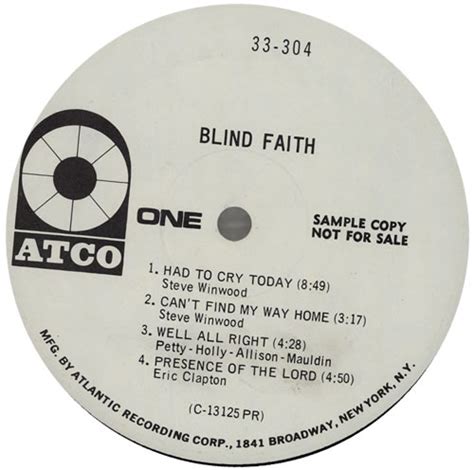 Blind Faith Blind Faith Mono Usa Promo Vinyl Lp Record Sd33 304b