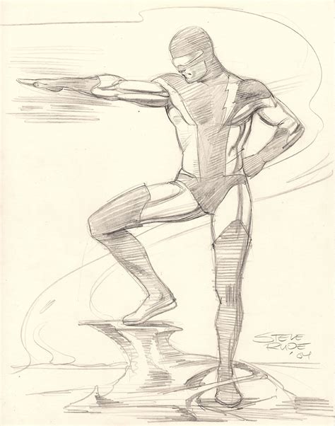 Steve Rude 1984 Sdcc Nexus Pencil Sketch In John Cogans Rude Steve Comic Art Gallery Room