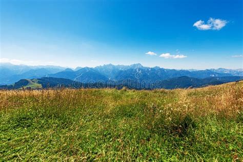 Panorama Of Julian Alps From The Carnic Alps Italy Austria Border