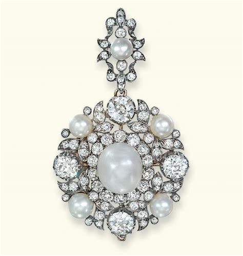 An Antique Pearl And Diamond Broochpendant Christies