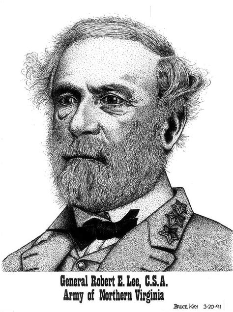General Robert E Lee Drawing General Robert E Lee Fine Art Print