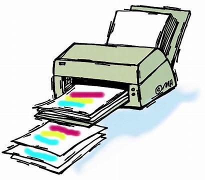 Printer Printing Clipart Clip Copies Animasi Cliparts