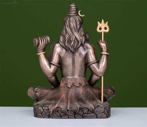 Buy Bronze Lord Shiva Sitting Idol Online In India Wooden Street