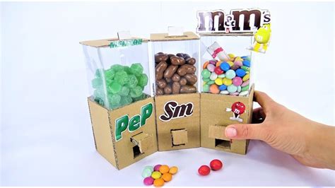 Buy diy candy machine at suitable prices to bring convenience to the kitchen. DIY Cardboard Candy Dispenser Vending Machine! SKITTLES M&Ms (With images) | Vending machine diy ...