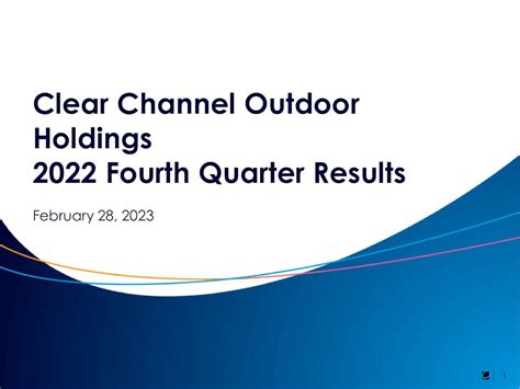 Clear Channel Outdoor Holdings Inc 2022 Q4 Results Earnings Call