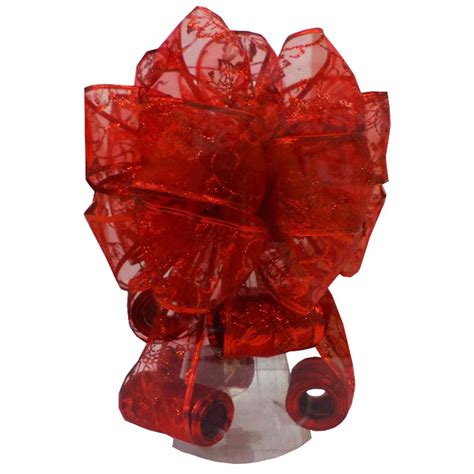 Home Accents Holiday Red Tree Topper Bow 14517 The Home Depot