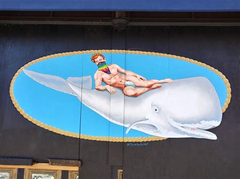 mural was just finished on the closed and boarded up moby dick bar in the castro san francisco