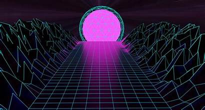 Futuristic 80s Retro Outrun Background Wallpapers Aesthetic