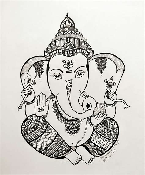 Lord Ganesha Mandala Art Dibujar Arte Lección De Arte De Mandala