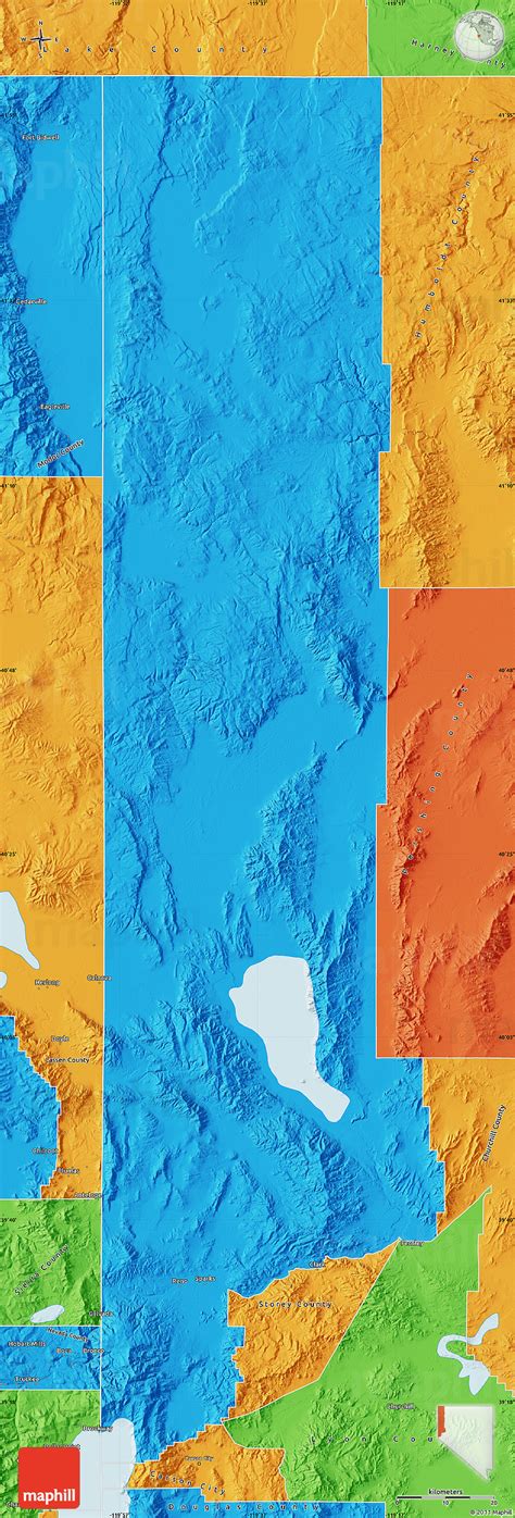 Physical Map Of Washoe County