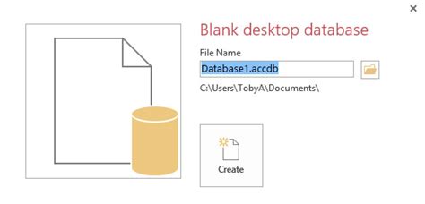How To Create Database In Access 2013