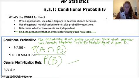 Ap Statistics 531 Conditional Probability Independent Events