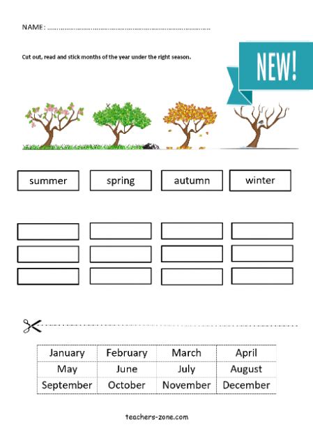 Months Of The Year Worksheets Printable Worksheetsday