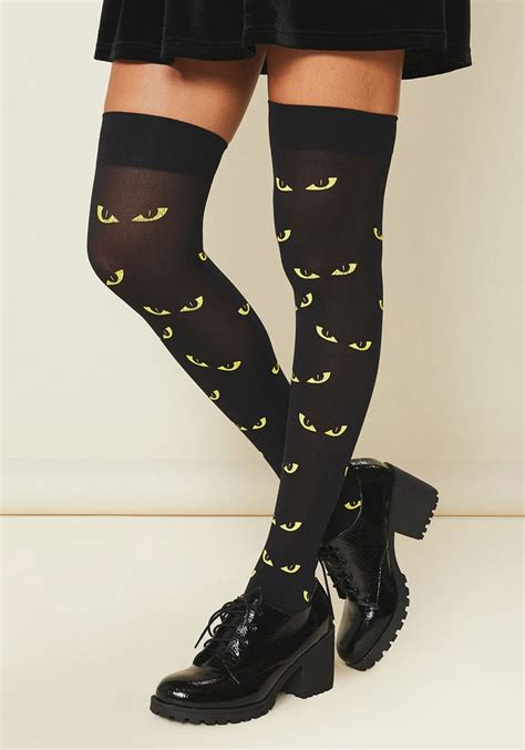 Eyes Wide Strut Thigh High Socks New Modcloth Halloween Clothes And