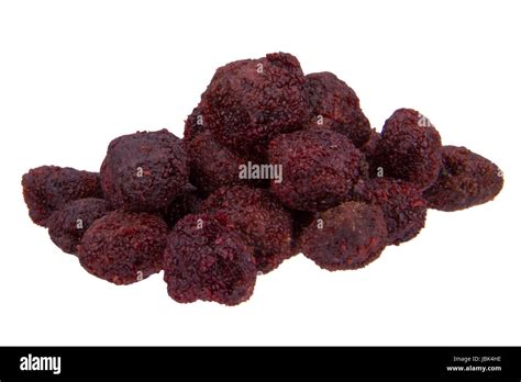Close Up Of Dried Waxberry Isolated On White Background Stock Photo Alamy