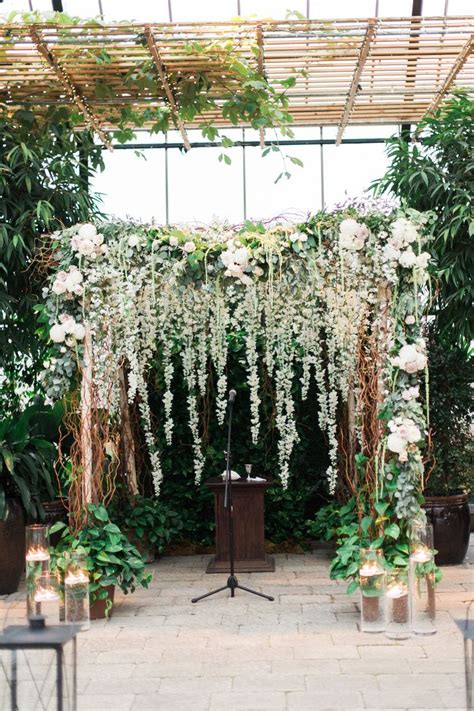 Green And White Floral Wedding Arch Arch Decoration Wedding Ceremony