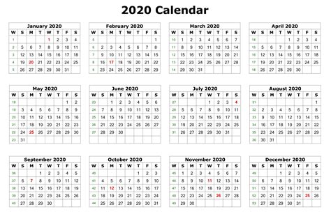 Free printable calendars {2020} with holidays. 2020 One Page Calendar Printable | Calendar 2020