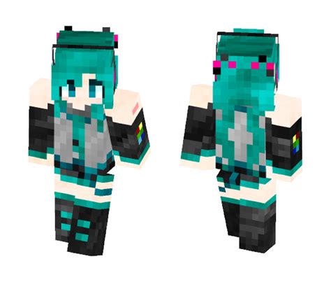 Download Hatsune Miku Original Outfit Minecraft Skin For