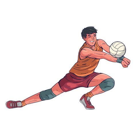 Diseño Png Y Svg De Personaje De Jugador De Voleibol Masculino Para