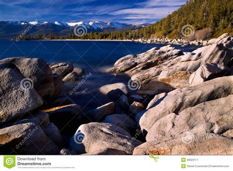 Rocks In Lake Tahoe Stock Image Image Of Lake Stone 39023117