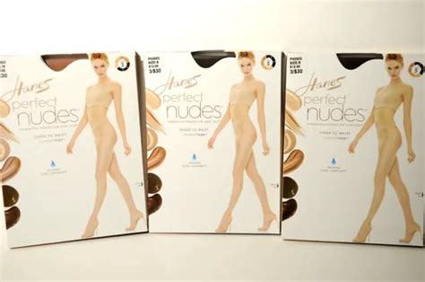 Hanes Sheer Perfect Nudes Sheer To Waist Pantyhose Size S Bronze