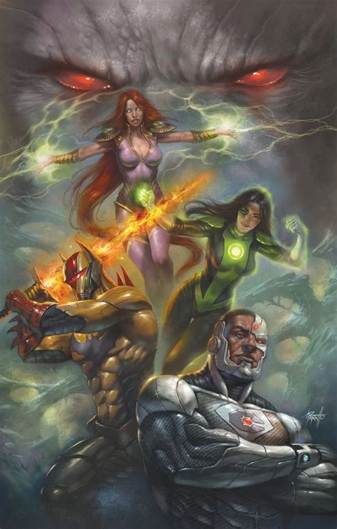 Justice League Odyssey 9 Cyborg Jessica Cruz Starfire And Azrael