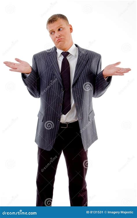 Confused Businessman Looking Aside Stock Image Image 8131531