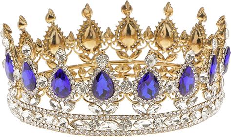 Reina Del Rey Novia Tiaras Diamantes De Imitación Corona Oro Plateado