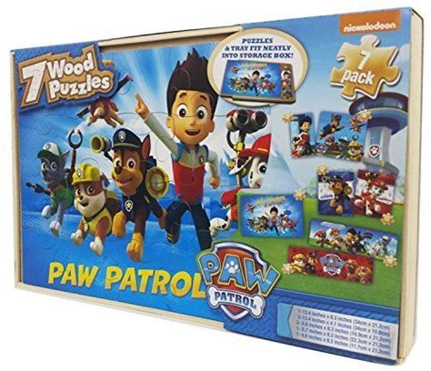Paw Patrol 7 Wood Puzzlesfeaturing Your Favorite Paw Patrol Characters