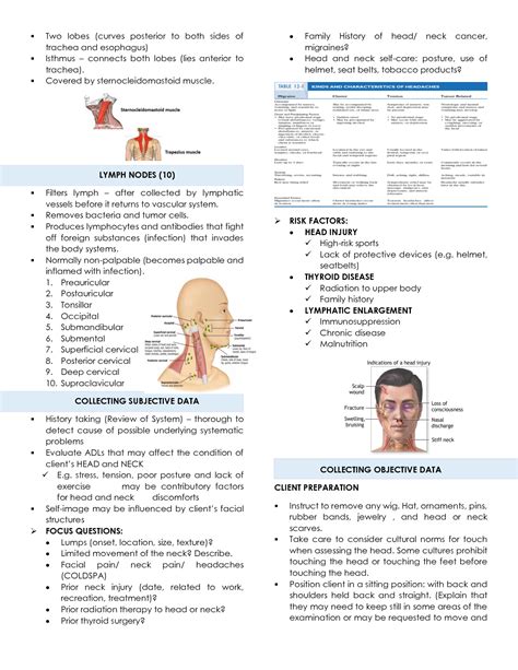 Solution Head And Neck Assessment Lecture Notes Studypool