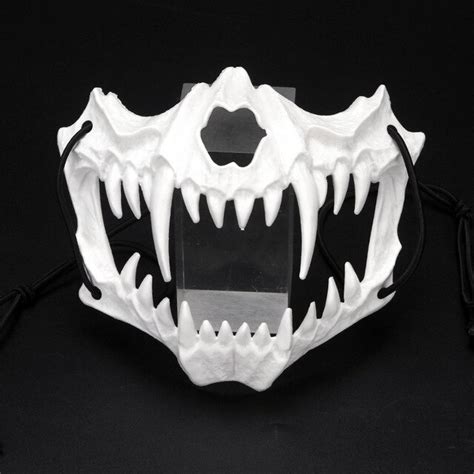 Skull Party Mask Demon Werewolf Tigers Half Face Cover Halloween Dance