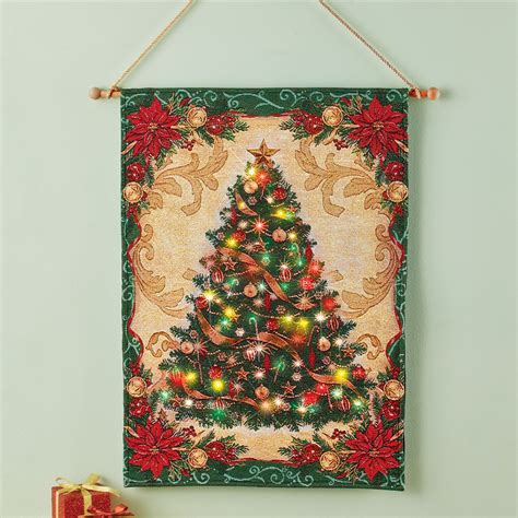 Hanging Christmas Tree Tapestry Lighted Wall Art Collections Etc