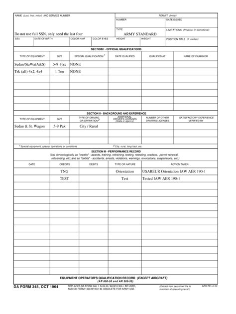 Da Form 348 1 Fillable Printable Forms Free Online