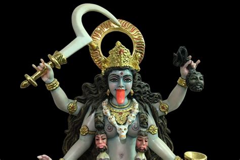 Kali Standing On Lord Shiva Statue Goddess Mahakali Sculpture Handmade