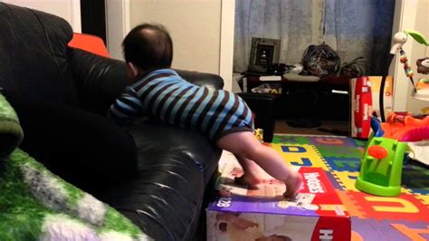 Baby Climbs To The Sofa Youtube