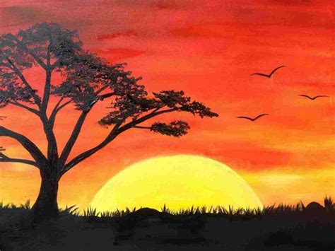 Sunset Drawing Images And Pencil Easy Sunset Drawing Drawing Work