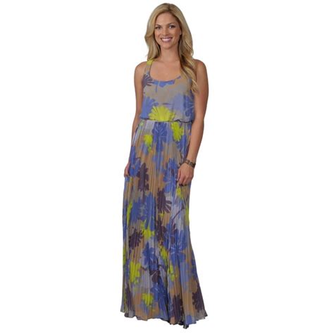 Shop Jessica Simpson Women S Racerback Floral Print Maxi Dress Free