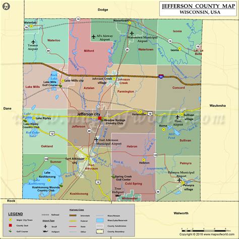 Jefferson County Map Wisconsin