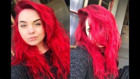 How To Dye And Maintain Bright Red Hair Without Bleach Youtube