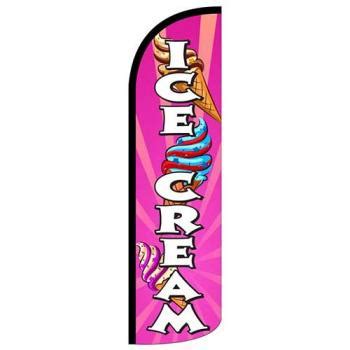 Eventflags Flags Banners And Custom Printed Blades Ice Cream Pink Advertising Blade Flag