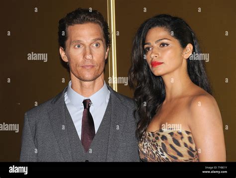 American Actor Matthew Mcconaughey And His Brazilian Model And Designer Wife Camila Alves Attend